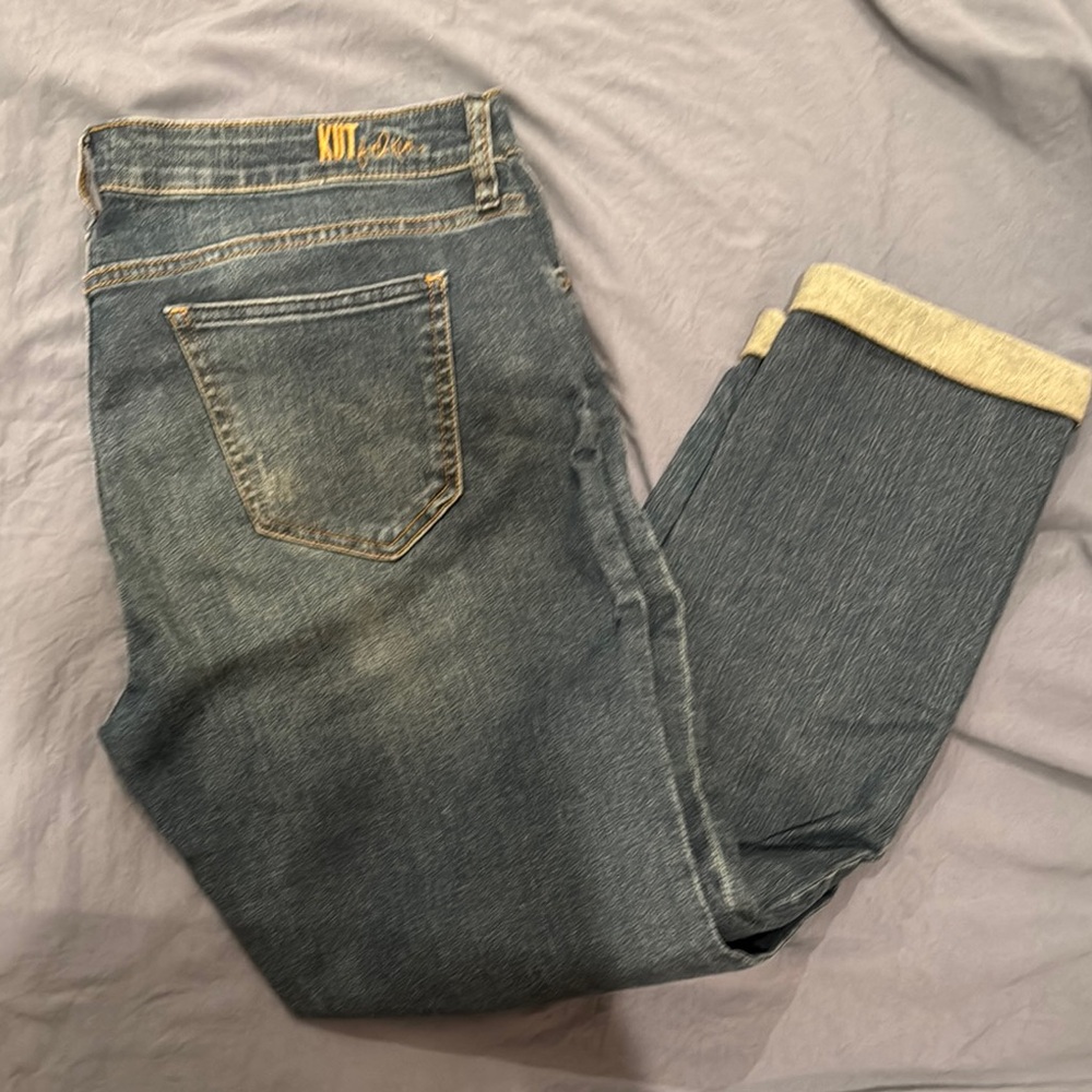 Kut from the Kloth Blue Slim Jeans with Vintage Fading